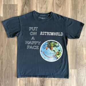 ASTROWORLD Wish You Were Here T-Shirt Men's Size M Put on a Happy Face Peace